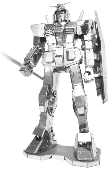 Metal Earth Gundam (416x600), Png Download