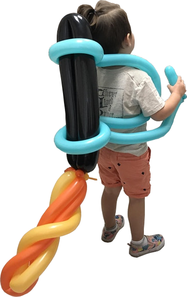 Personthis Boy In A Balloon Jetpack - Balloon Jetpack (386x612), Png Download