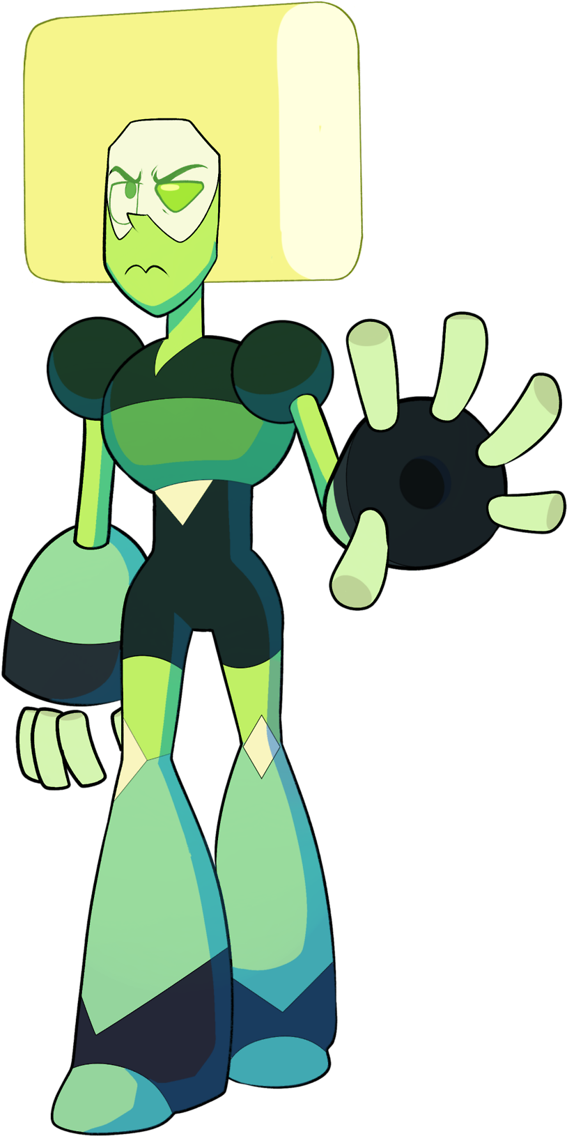 What Color Is Peridot Elegant Peridot Gemdraws Wiki - Squaredot Steven Universe (1122x1920), Png Download