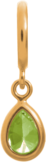 Peridot Drop Gold - Endless Peridot Drop Gold Charm (364x455), Png Download