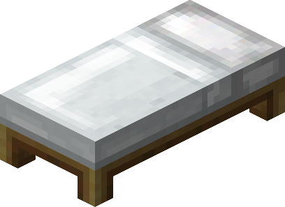 Minecraft Item White Bed - Minecraft White Bed (408x297), Png Download