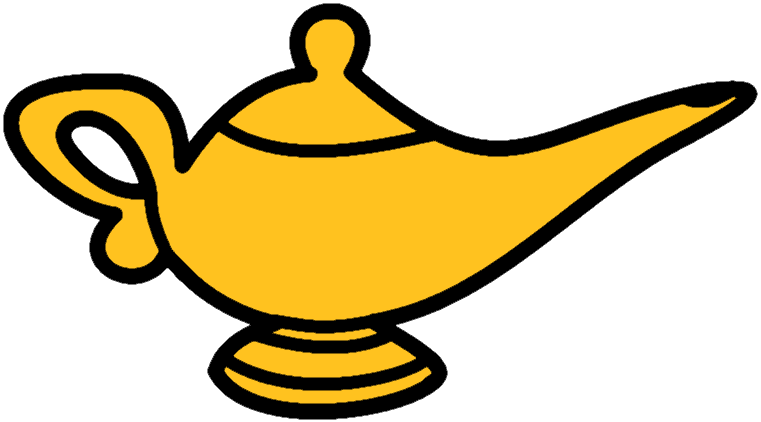 Genie Lamp Clipart Oil Lamp - Genie Lamp Clipart (761x422), Png Download