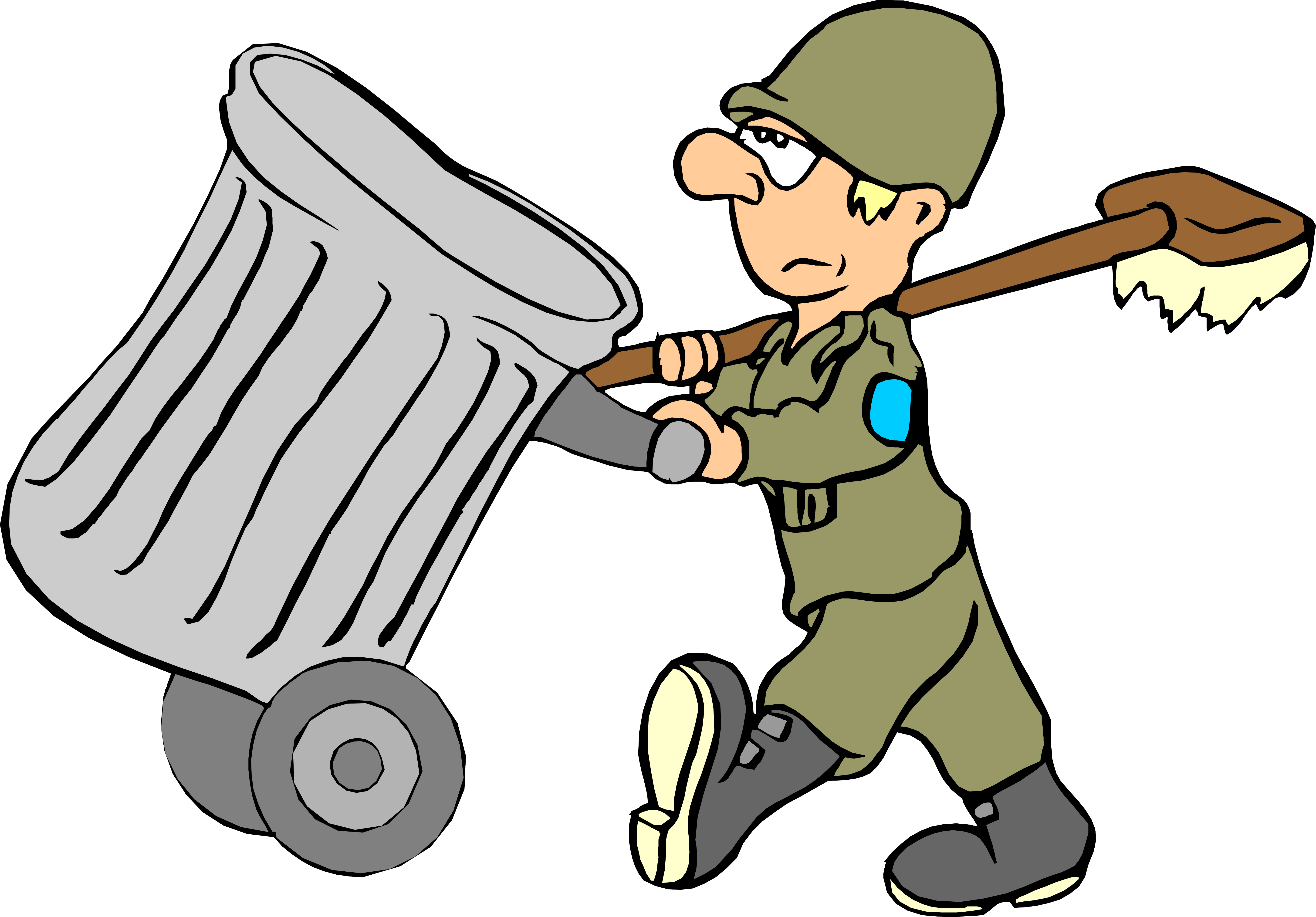 Jack Cleaning Clip Art Army Transprent Png - Clip Art Of Janitors (5653x3939), Png Download