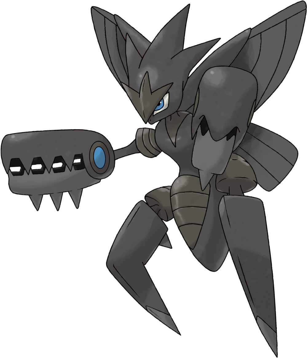 Black Mega Scizor , - Imagenes De Mega Evoluciones De Pokemon (1024x1203), Png Download