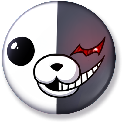 Monokuma Badge - Cartoon (417x453), Png Download