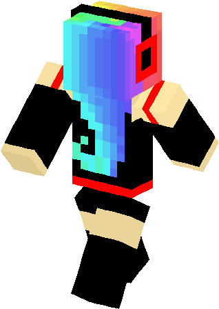 Emo Rainbow Girl Skin Minecraft Skins - Rainbow Girl Skin Minecraft (317x456), Png Download