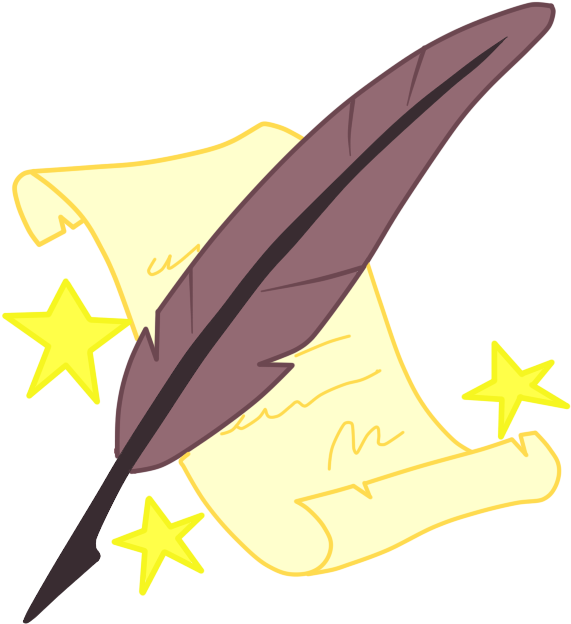 Quill Clipart Mark - Cutie Mark Escribir (623x666), Png Download