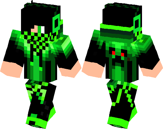 Funny Minecraft Skins - Green Skin Minecraft (528x418), Png Download