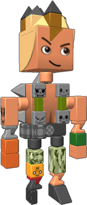 A Blocksworld Rag Doll Of Junkrat From The Game Overwatch - Cartoon (768x768), Png Download