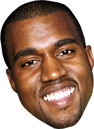 Kanye West Head (300x412), Png Download