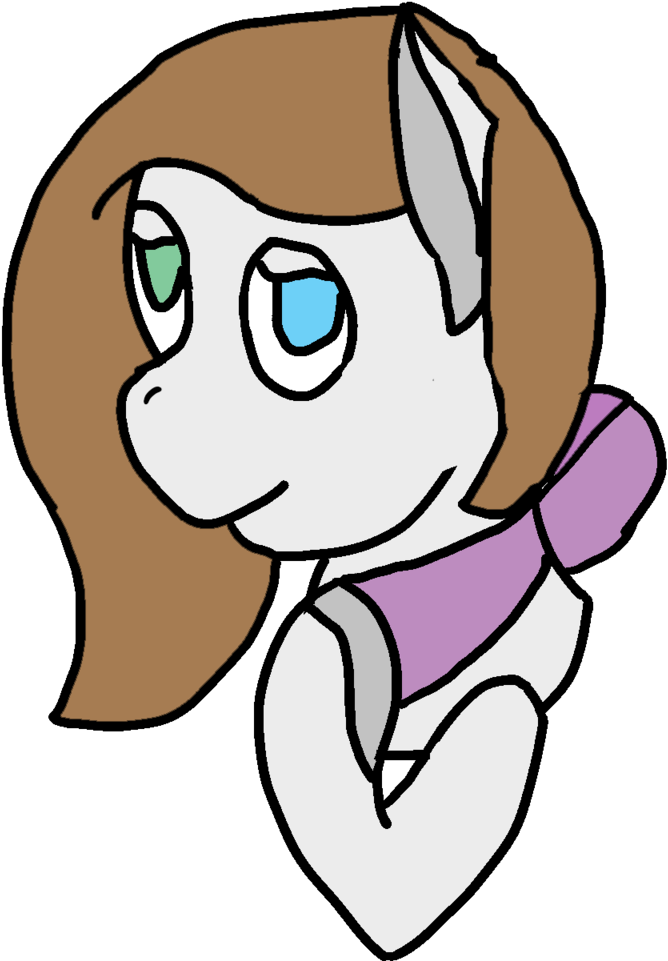 Speckles, Bow, Bust, Earth Pony, Heterochromia, Oc, - Cartoon (1280x960), Png Download