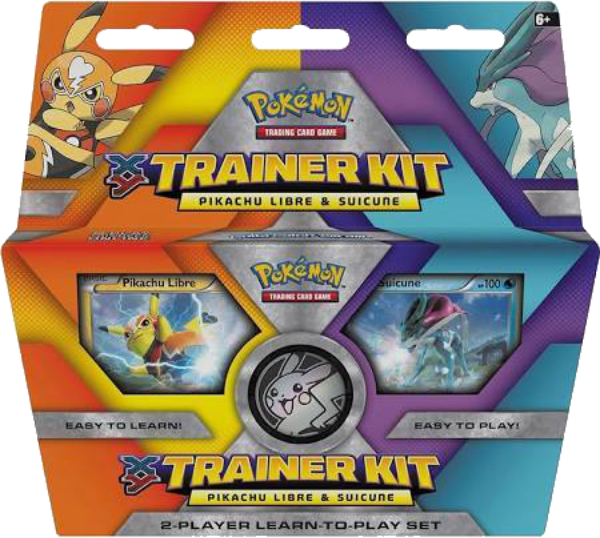 Xy Trainer Kit Pikachu Libre & Suicune - Pokemon Sun And Moon Trainer Kit (600x538), Png Download