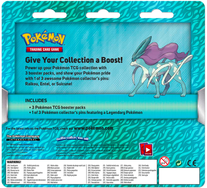 Sun & Moon - Pokemon 3 Booster Pin Blister: Entei (800x800), Png Download