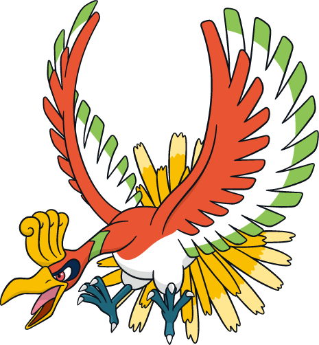 Ho-oh - Situated - Ho Oh (465x502), Png Download