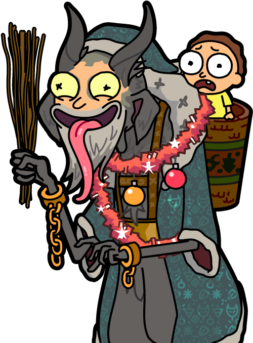 #282 - Krampus Morty - Pocketmortys - Net - Cartoon (509x680), Png Download