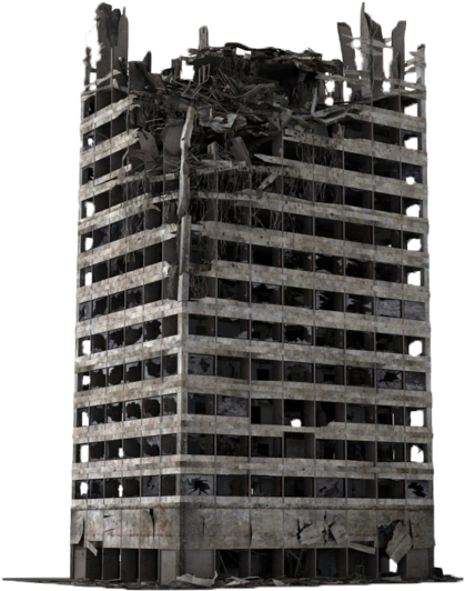 Ruins Png Photo - Skyscraper Ruins (1024x554), Png Download