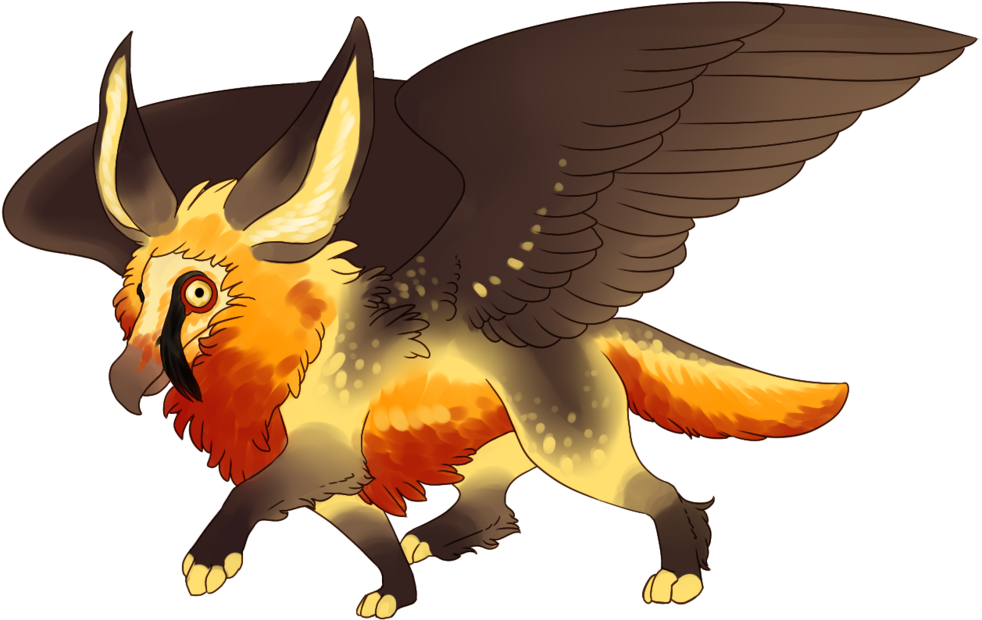 Fennec Fox X Bearded Vulture Gryphon By Kingfisher - Bearded Vulture Gryphon (1000x800), Png Download