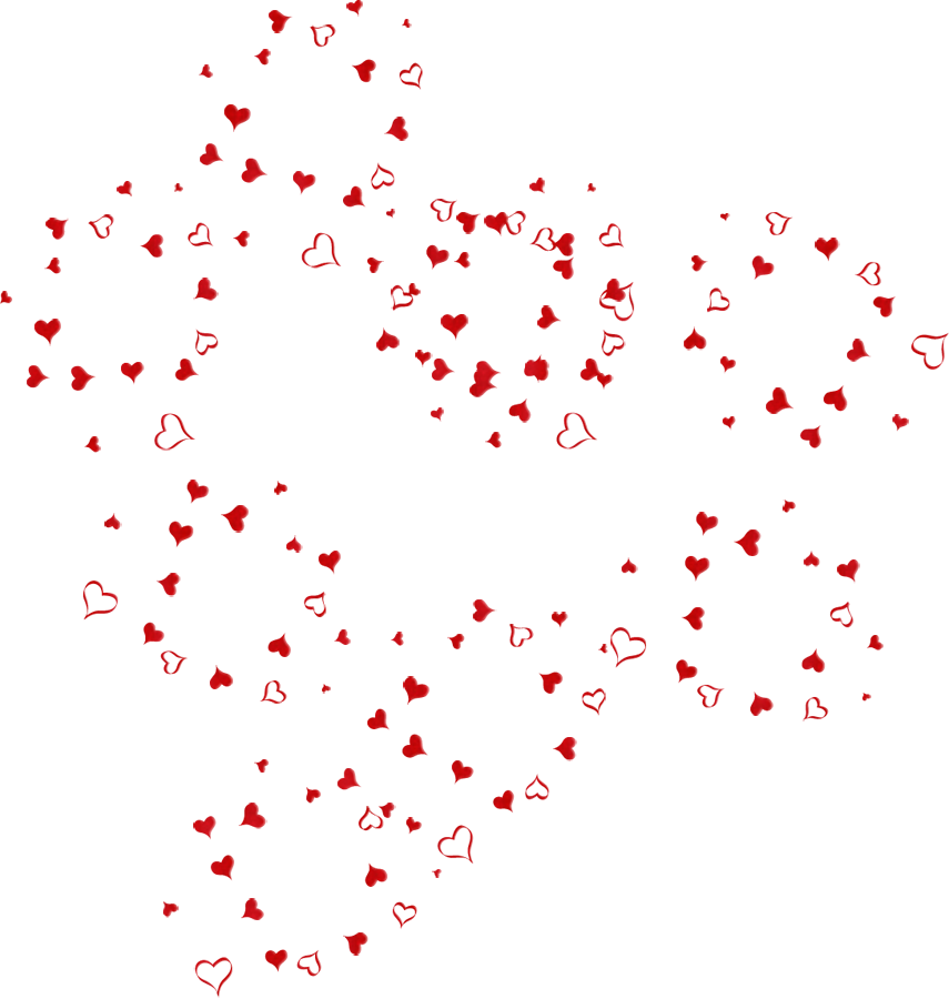 Destellos De Corazones Png Svg Black And White Download - Россыпь Сердечек Клипарт (855x900), Png Download
