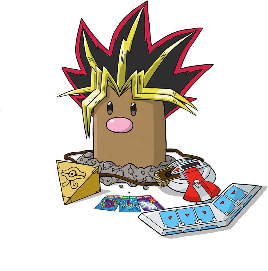 Diglett As Yami Yugi - Illustration (1200x1120), Png Download