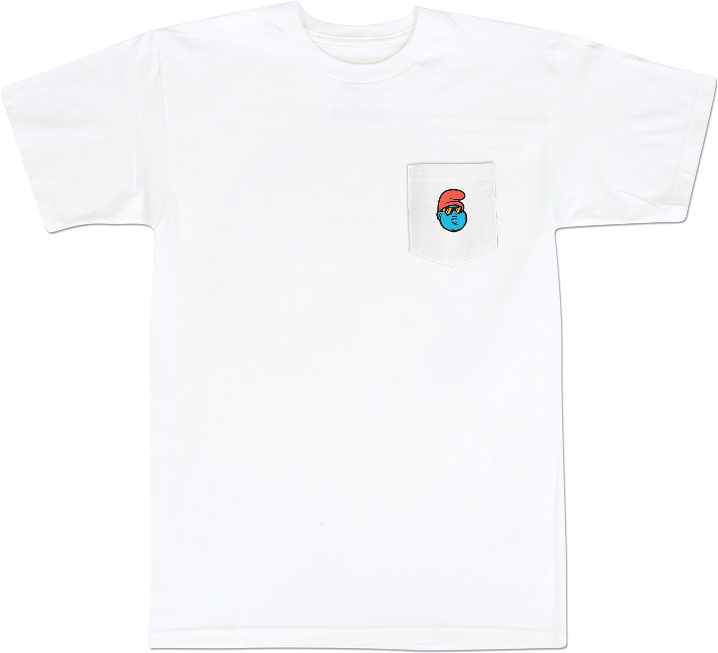 'b - I - G - Papa' Pocket T-shirt - Pocket T-shirt White (1500x1500), Png Download