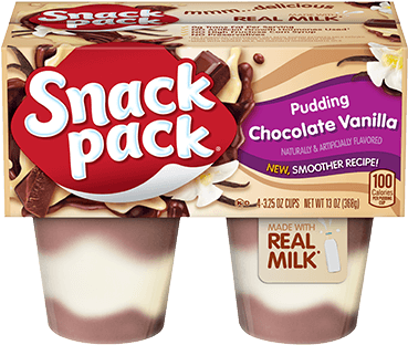 Chocolate Vanilla - Snack Pack Chocolate Pudding (400x400), Png Download