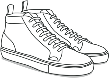 Banner Library Stock Ankle Drawing Sneaker - Sneakers (500x344), Png Download