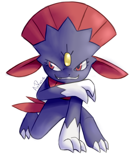 Weavile By Axlrosie-d4894yf - Weavile Clear Background (464x543), Png Download