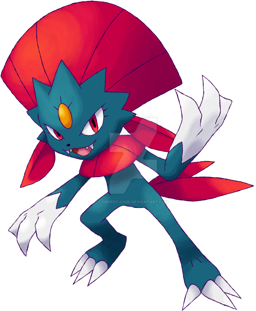 Weavileslash - Chibi Weavile (1024x1077), Png Download