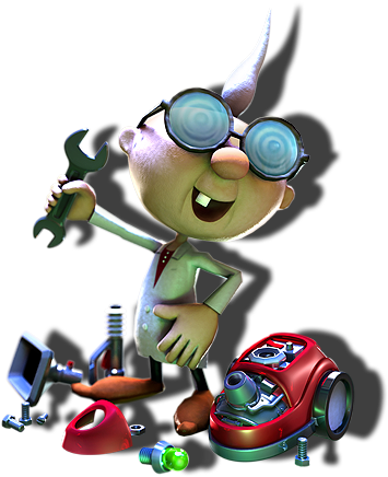 Luigi S Mansion 2 Profesor Fesor (372x438), Png Download