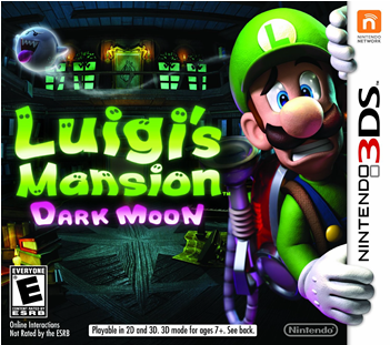 Dark Moon - Luigi's Mansion Dark Moon 3ds (350x438), Png Download