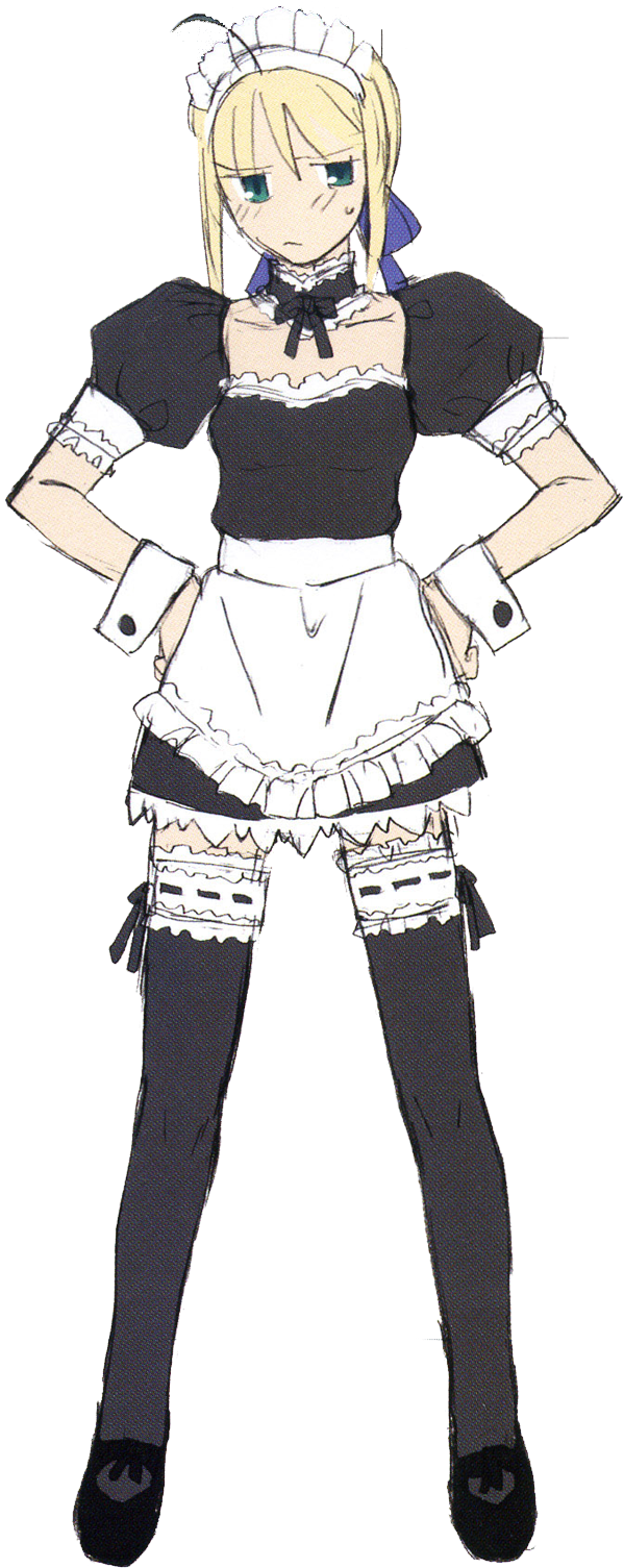Saber Maid - Saber Maid Png (800x1523), Png Download