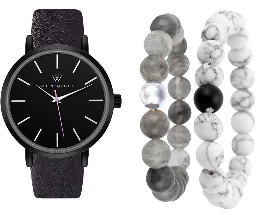 Olivia Black Lines Bracelet Gift Set - Wristology Olivia Womens Lines Black Boyfriend Watch (1000x1000), Png Download