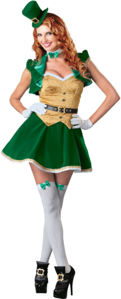 Share This Image - Incharacter St. Patrick's Sexy Lucky Lass Costume Dress (450x600), Png Download