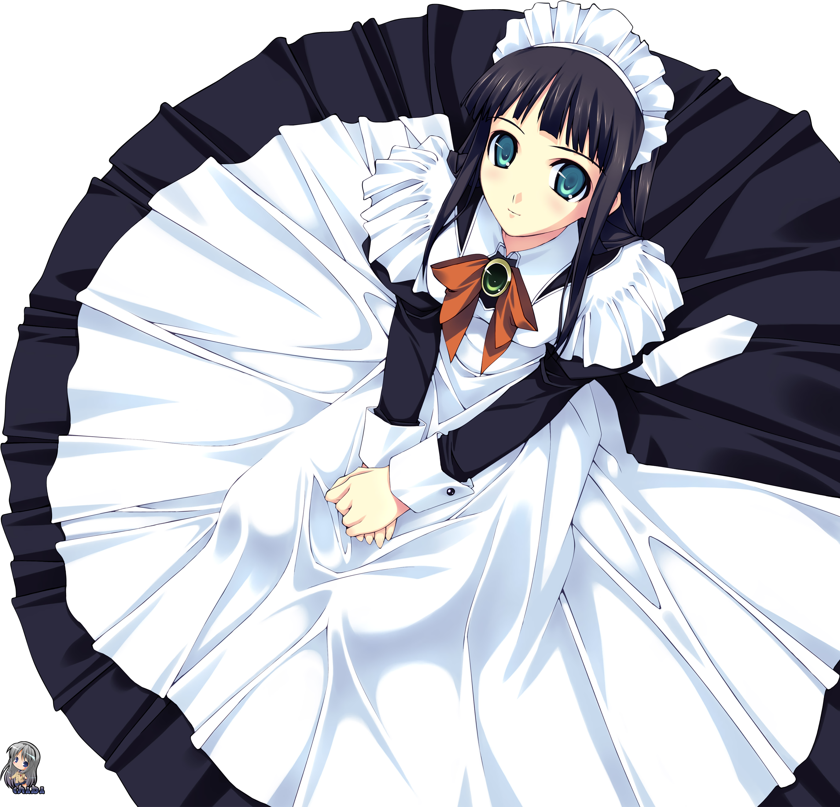 Maid 3 07 Dec 2010 - Keyring Anime F-ism Murakami Suigun Maid Girl 36737 (2805x2682), Png Download