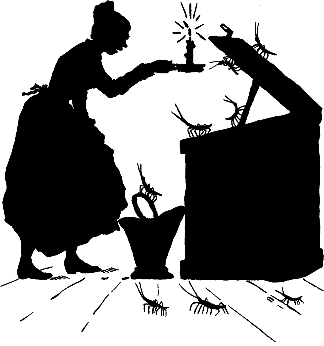 Victorian Silhouette Image - Clip Art (1546x1600), Png Download