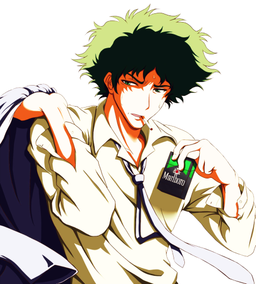 Just Edited On Tumblr - Cowboy Bebop Spike Fanart (500x554), Png Download