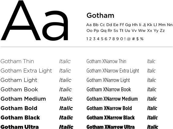 Alternative Typeface - Gotham Typeface (600x455), Png Download