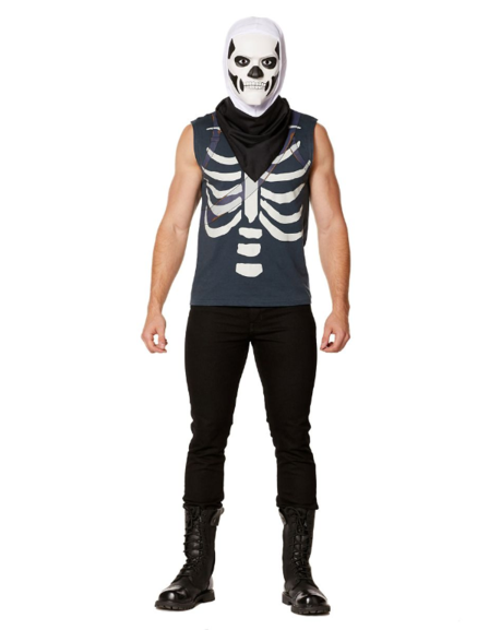 Fortnite Skull Trooper Skin Kit Halloween Cosplay Video - Video Game (1024x576), Png Download