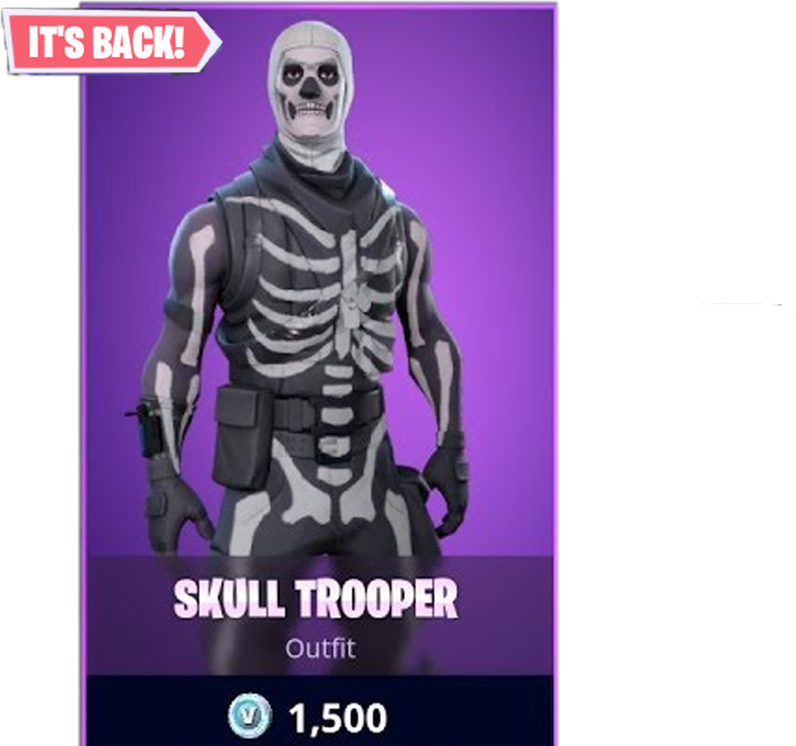 Share This - New Skull Trooper Fortnite (1827x1061), Png Download