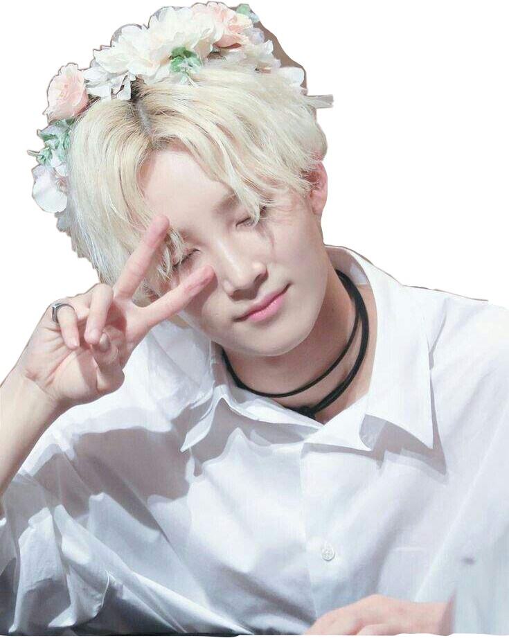 Kpop Freetoedit Sticker By - Jeonghan Short Hair Blonde (735x921), Png Download