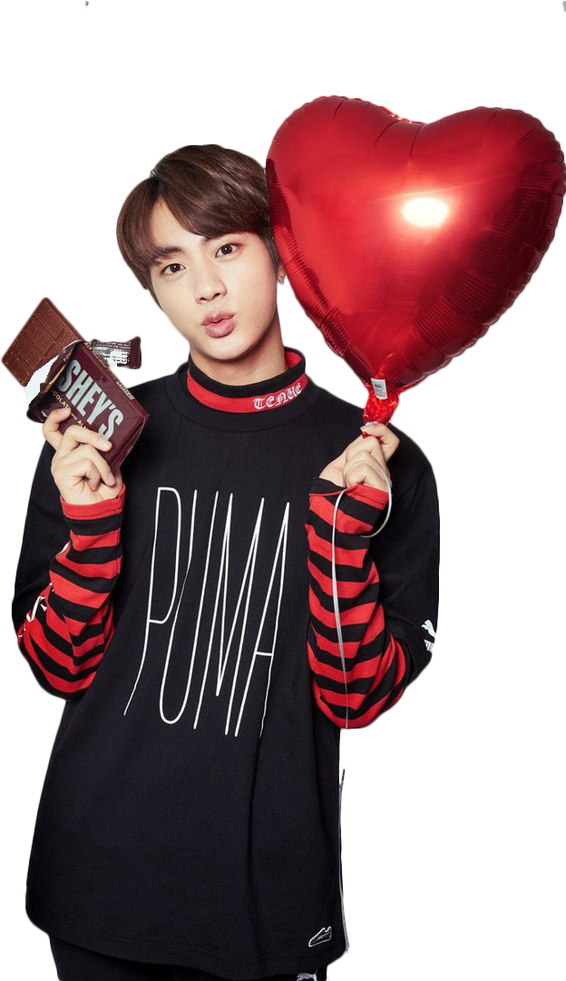 #jin #seokjin #kim Seokjin #bts Jin #bts #bangtan Boys - Bts X Puma Valentine (700x1048), Png Download