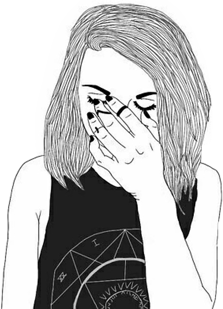 Drawing A Girl With Short Hair (452x625), Png Download