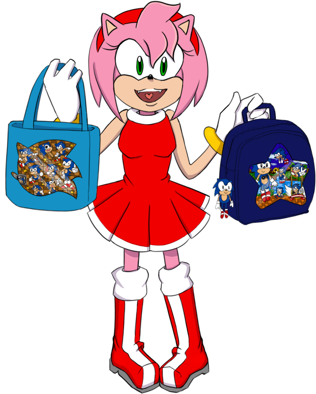 Amy Rose Totally Has An Itabag Of Her One And Only - Sonic Ita Bag (1280x1505), Png Download