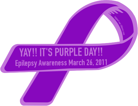 Yay It's Purple Day / Epilepsy Awareness March 26, - Epilepsy Day March 26 (455x350), Png Download