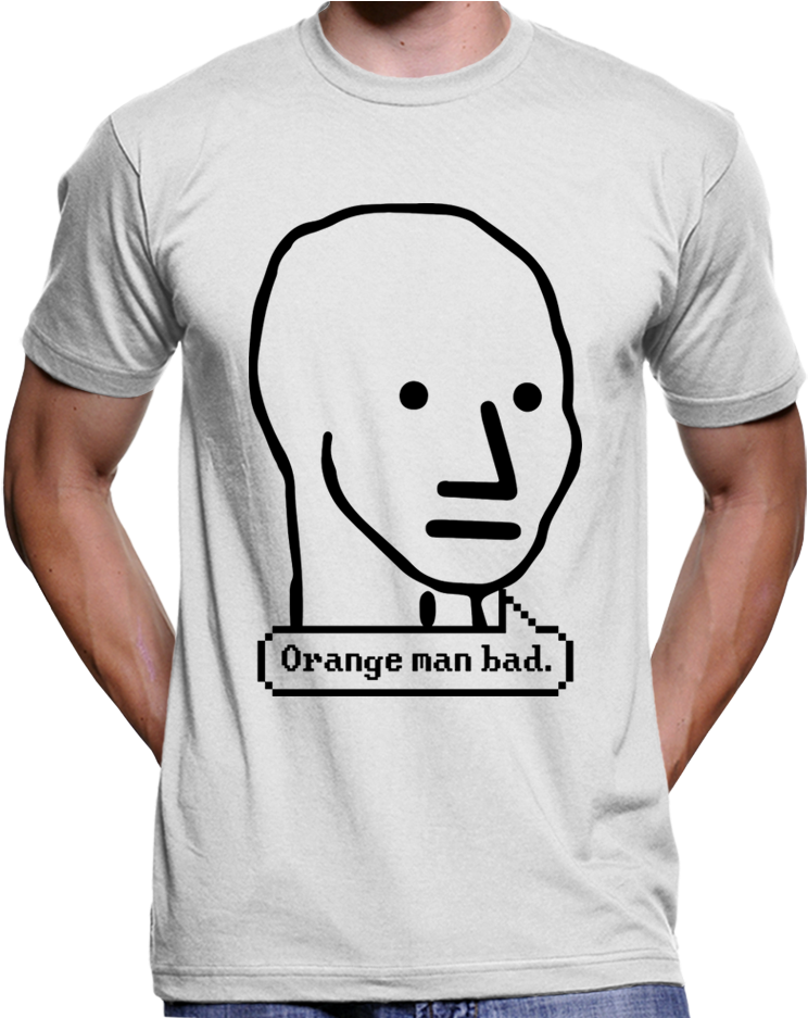 "orange Man Bad" Npc Meme T-shirt - Free Tommy Robinson T Shirts (936x936), Png Download
