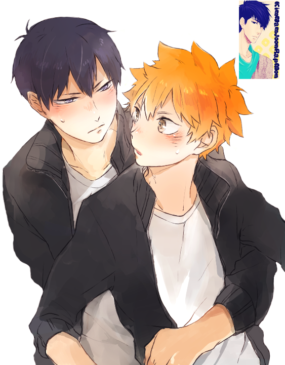 Tobio X Shouyou Png - Kageyama X Hinata Hugging (600x720), Png Download