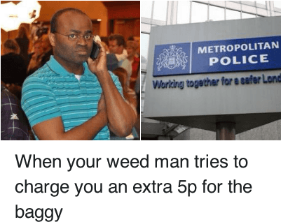 Money, Police, And Weed - Scotland Yard (400x333), Png Download