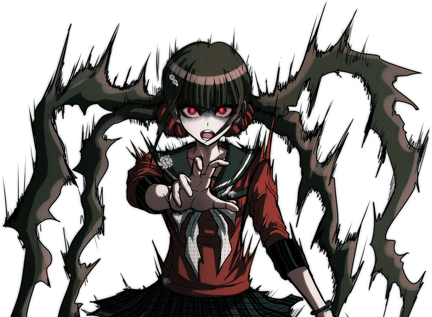 Danganronpa V3 Bonus Mode Maki Harukawa Sprite Character - Maki Harukawa Angry Sprite (1406x1034), Png Download