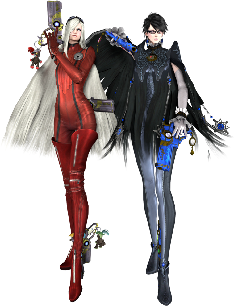 Bayonetta And Jeanne (758x1055), Png Download