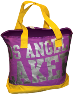 Los Angeles Lakers Metallic Print Tote Bag - Los Angeles (360x480), Png Download